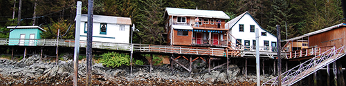Coastal village houses